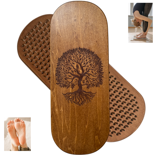Sadhu Board with Specially Crafted Aluminum Nails, Light, Compact, Nails Board, 0,39 In (10 mm), Wooden Nail Board for Standing on Feet, Acupuncture Massage, Yoga Gift