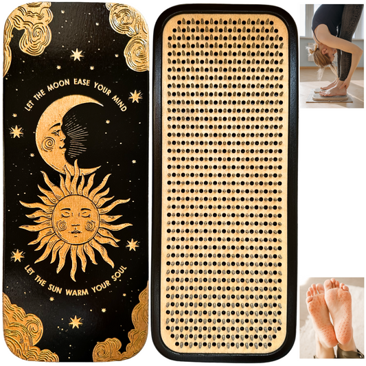 Sadhu Board with Aluminum Nails for Beginners 0.31 Inches (8 mm), Nail Boards for Feet, Sadhu Nail Board, Yoga Gift