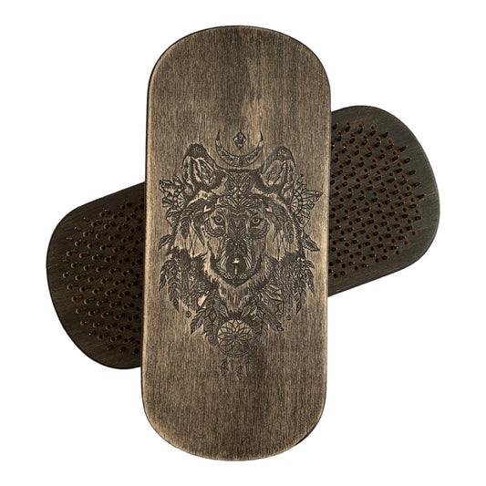 Sadhu board with Ballistic Nails bullets and forged steel. Wolf, 10 mm
