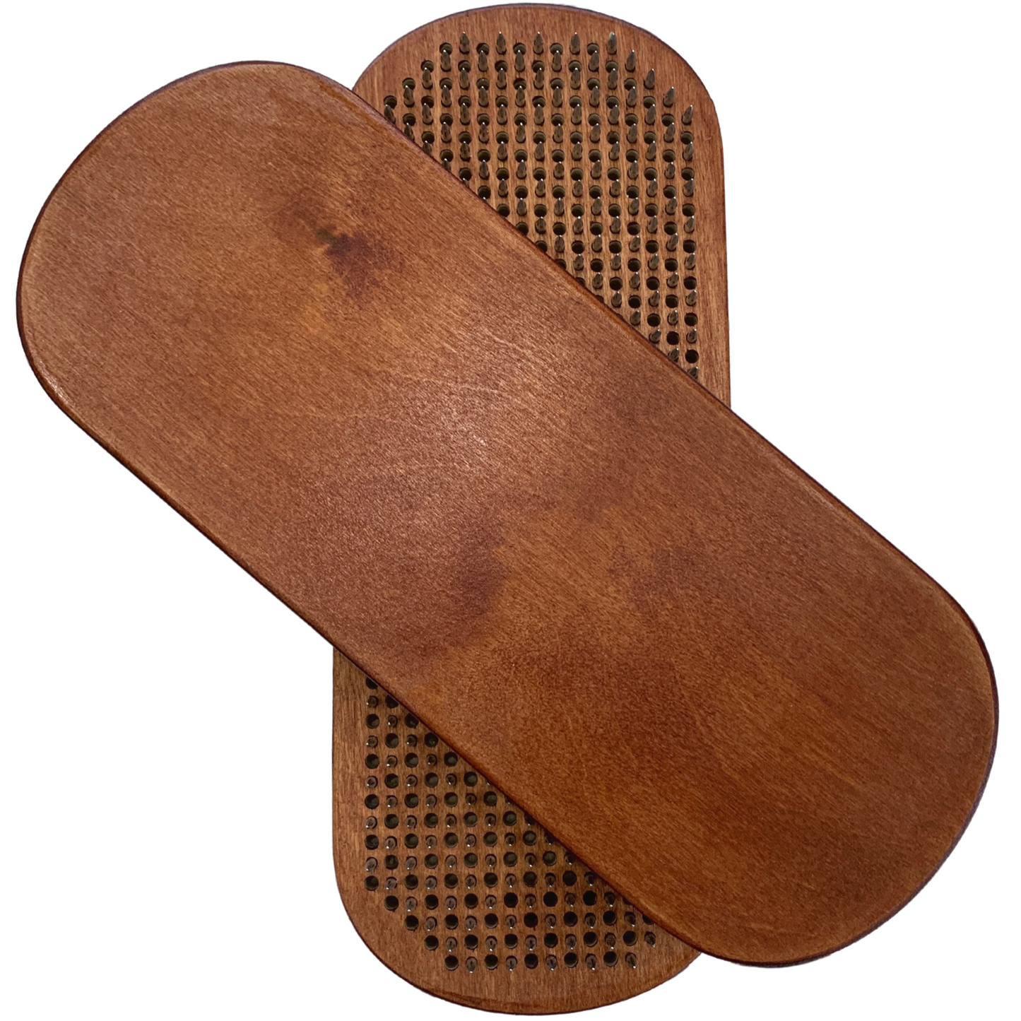 Sadhu Board with Aluminum Nails, Light Compact Sadhu Board, 0,39 In (10 mm), Handmade Wooden Sadhu Board for Standing on Feet, Acupuncture Massage, Yoga Gift