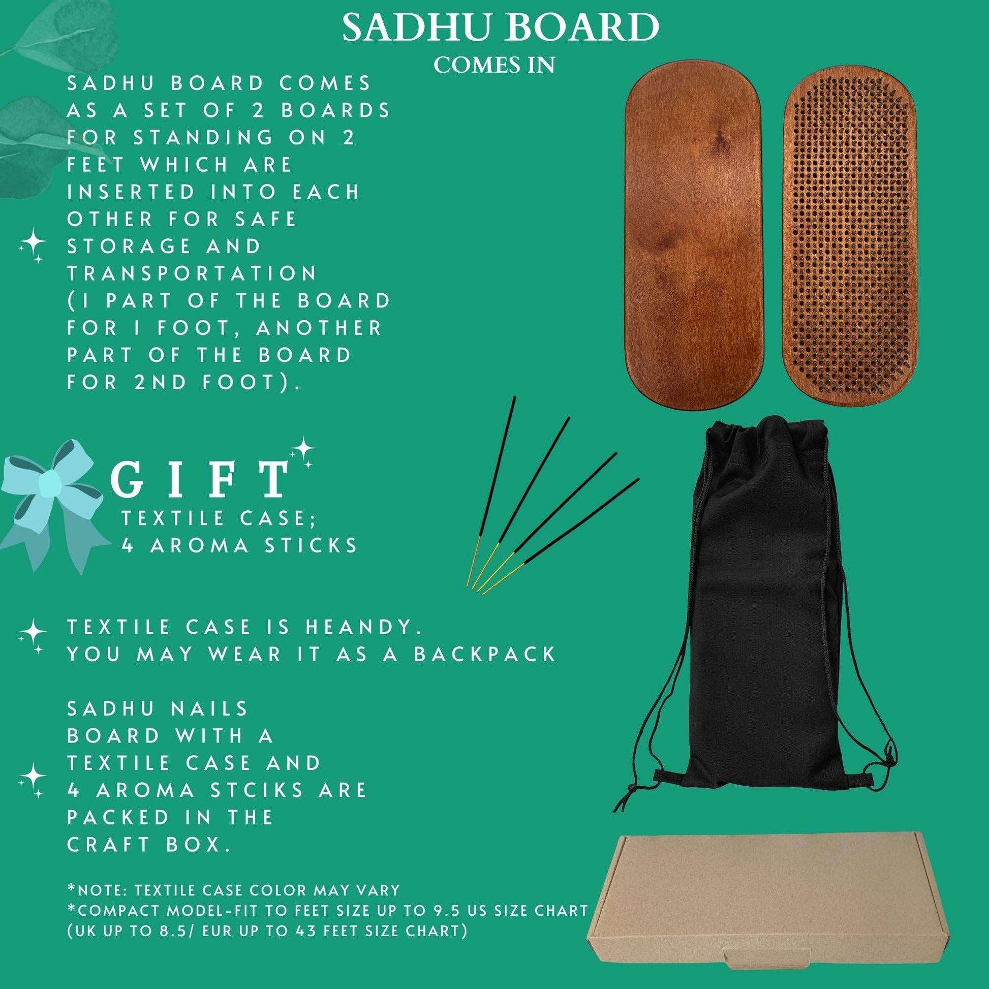 Compact Sadhu board for Beginners, Balance board, Yoga board, Nails board 0.3 in (8 mm)