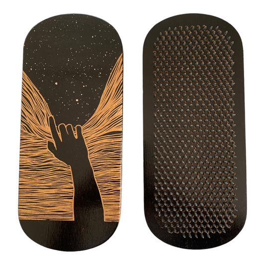 Sadhu Board for Beginners, Yoga board, Board with nails, Hand and Sky, 8 mm