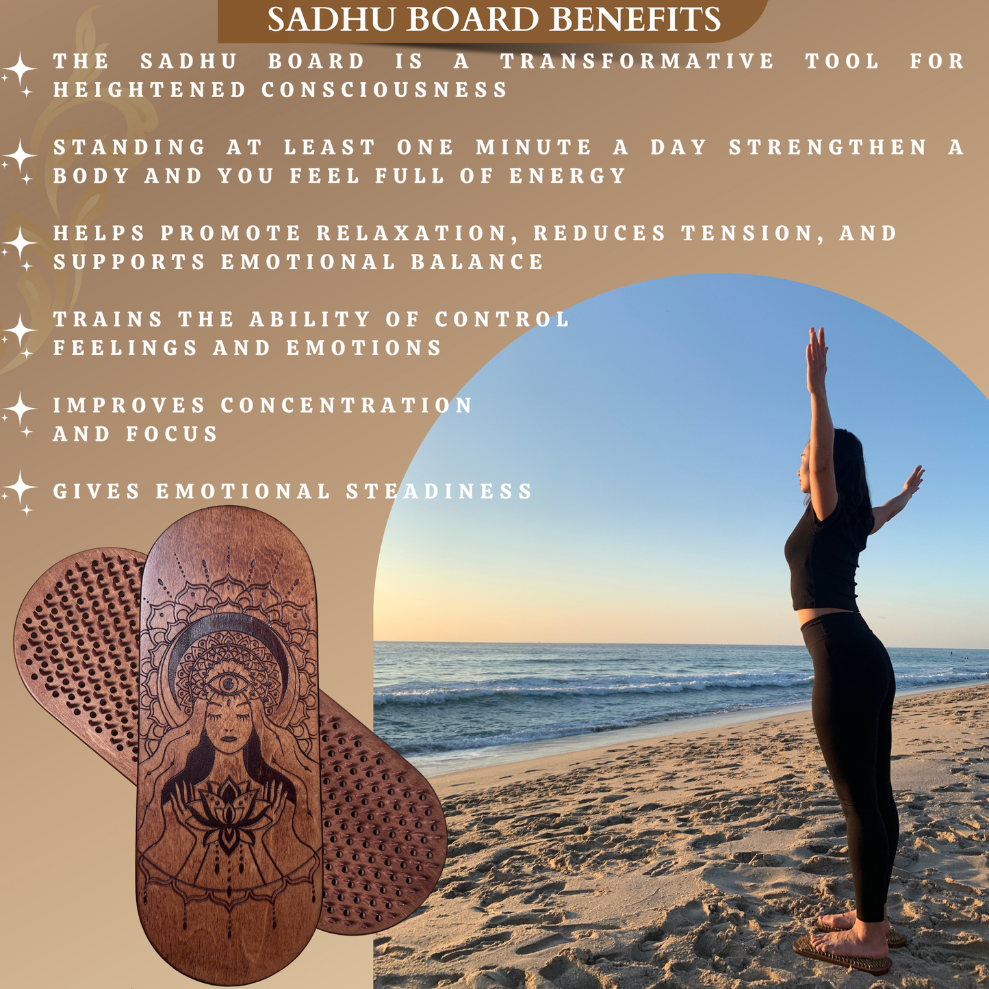 Sadhu Board with Copper Nails, 10mm (0.39 in) – Most Popular | Tengry