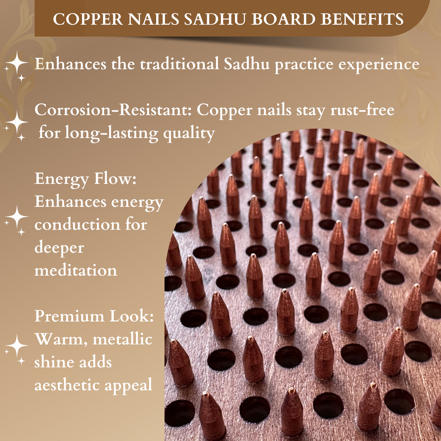 Sadhu Board with Copper Nails, 10mm (0.39 in) – Most Popular | Tengry