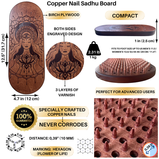 TENGRY copper bullet nail Sadhu board 10 mm - photo 2