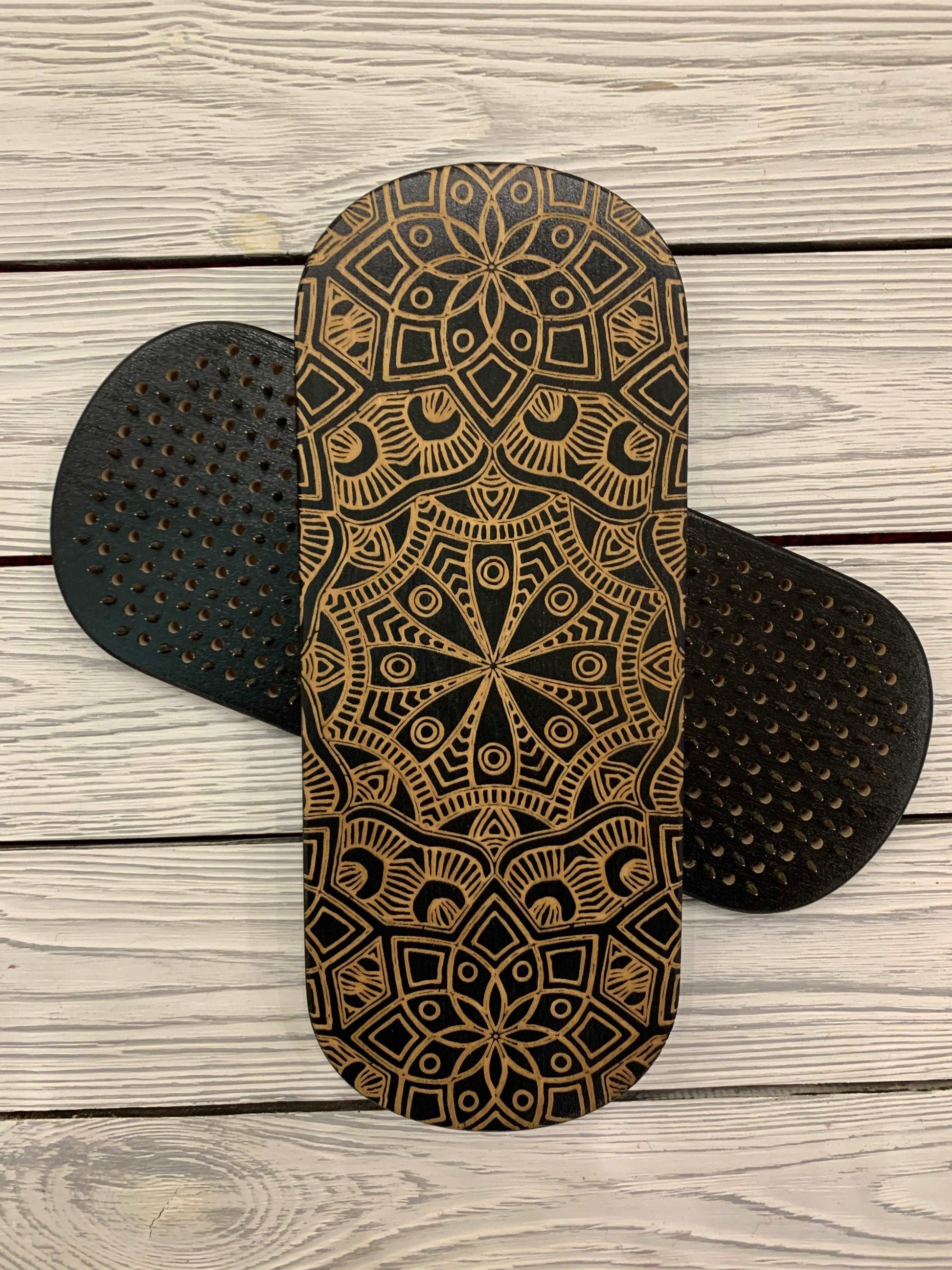 Sadhu Board - Black Mandala, 10 mm