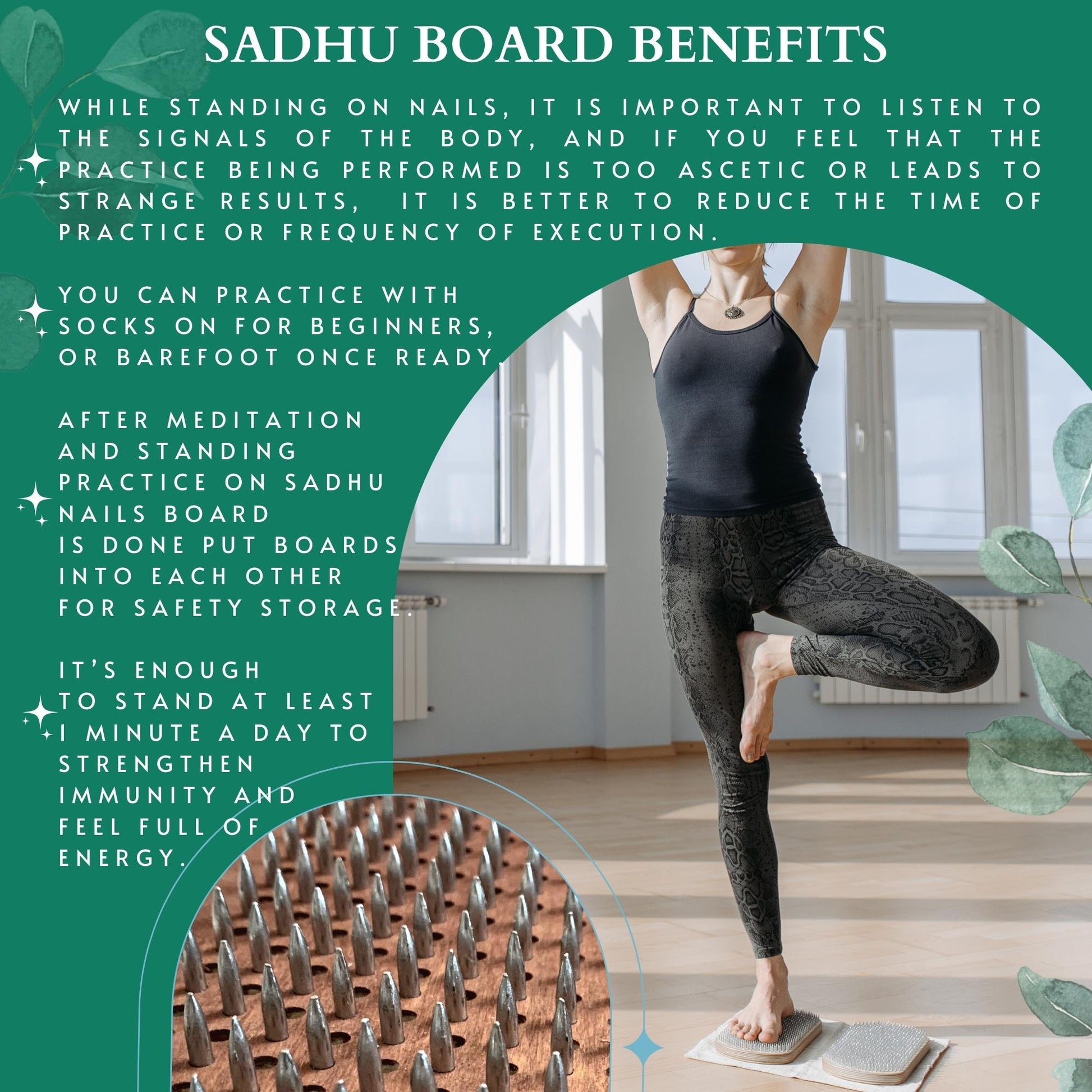 Sadhu Board, Yoga Board, Nails Board, Yoga Gifts, Relaxation, Free shipping