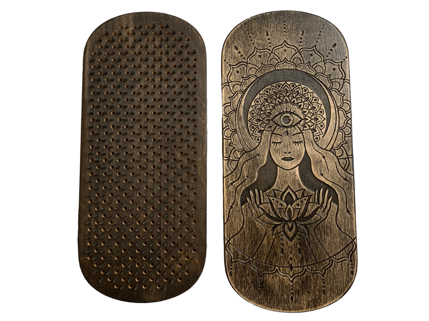 Sadhu board with Ballistic Nails bullets and forged steel, 10 mm