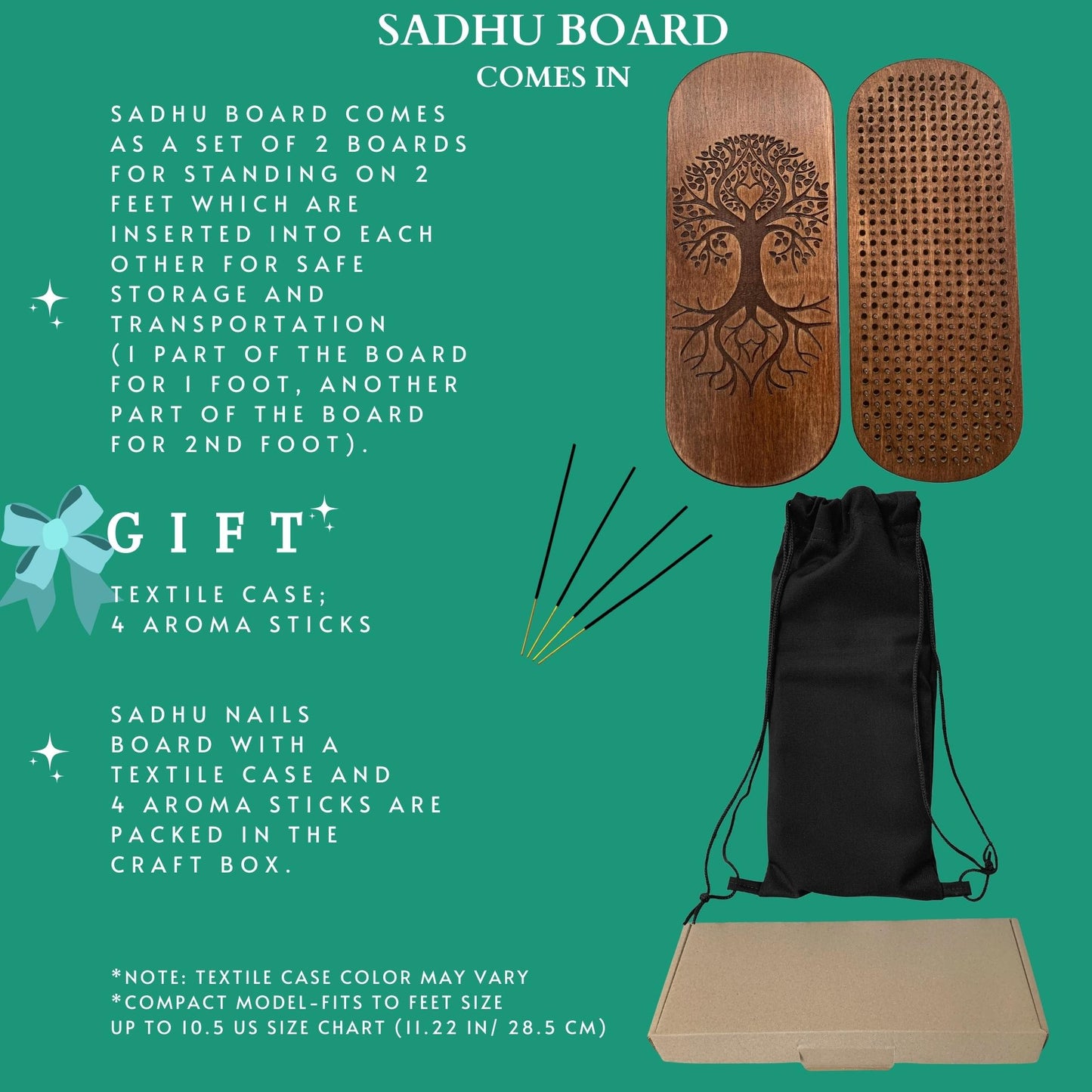 Sadhu Board, Yoga Board, Nails Board, Yoga Gifts, Fitness Relaxation, Wood, Meditation, Exclusive, Diamond, Rhombus Step, 0.4 in (10mm)