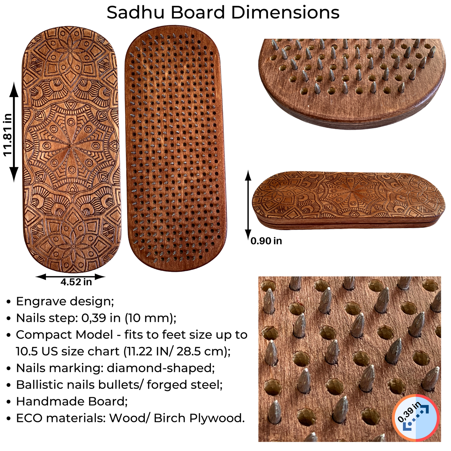 Sadhu board - Mandala 10 mm